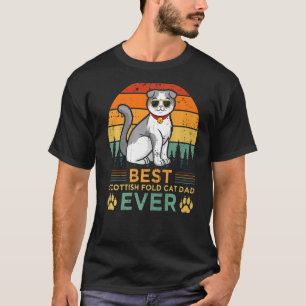 Mens Scottish Fold Vintag Best Scottish Fold Vater T-Shirt