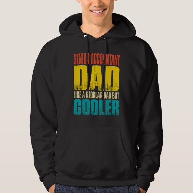 Mens Senior Accountant Dad   Like a Regular Dad bu Hoodie (Vorderseite)
