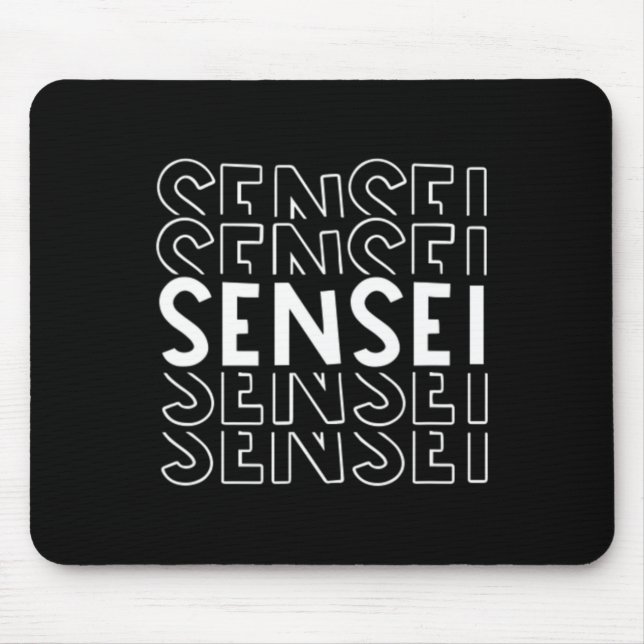 Mens Sensei Martial Arts Karate Judo Training Coac Mousepad (Vorne)