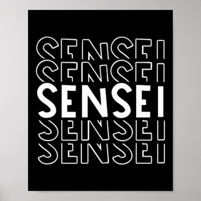 Mens Sensei Martial Arts Karate Judo Training Coac Poster (Vorne)