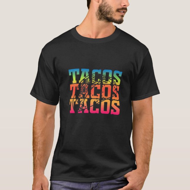 Mens Serape Tacos Cinco Food Mexican Independence  T-Shirt (Vorderseite)