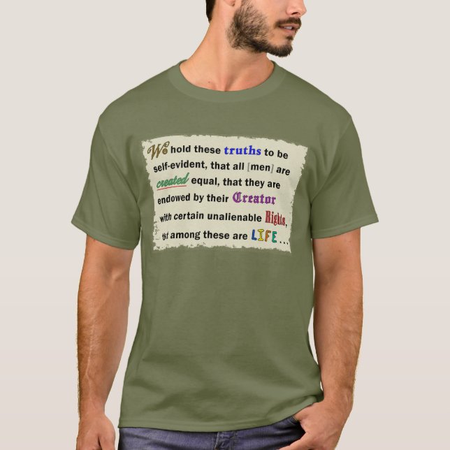 Men's shirts with a declaration. (Vorderseite)