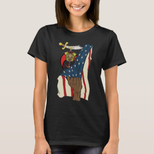 Mens Shriner Mason Real Pull US Flag 4. Juli Fath T-Shirt