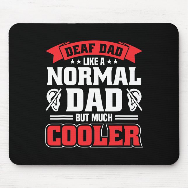 Mens Sign Language Deaf Awareness ASL und Deaf Pri Mousepad (Vorne)
