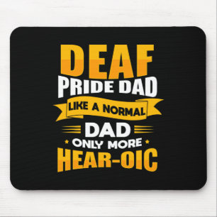 Mens Sign Language Deaf Awareness ASL und Deaf Pri Mousepad