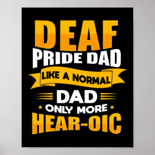 Mens Sign Language Deaf Awareness ASL und Deaf Pri Poster