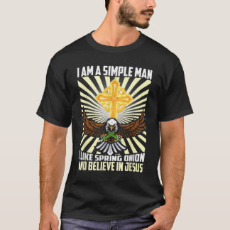 Mens Simple Man like Spring Zion glaubt an Jesus T-Shirt