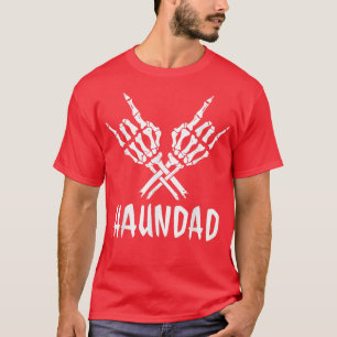 Mens Skeleton Rock Graphic Halloween Devil Horns T-Shirt