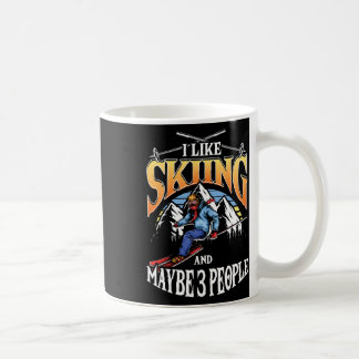 Mens Ski Lover I Like Skiing And Maybe 3 People  Kaffeetasse