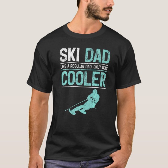 Mens Ski Vater wie ein regelmäßiger Vater Cooler S T-Shirt (Vorderseite)