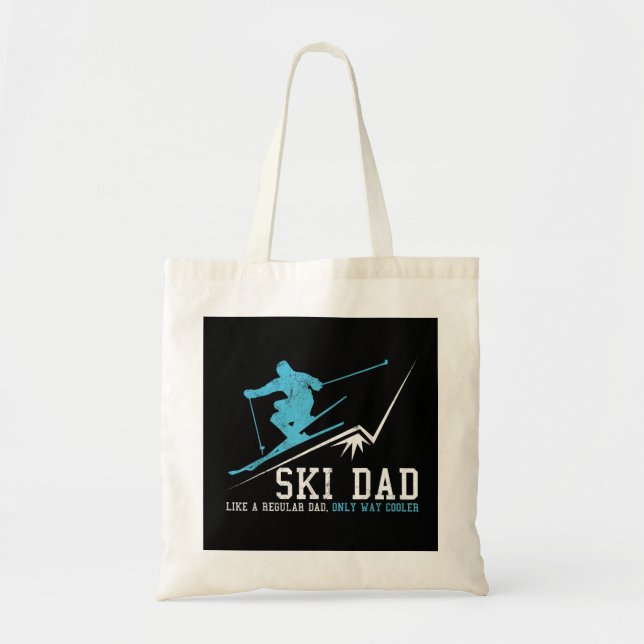 Mens Ski Vater Wintersport Skifahren Vater Gif Tragetasche (Vorne)