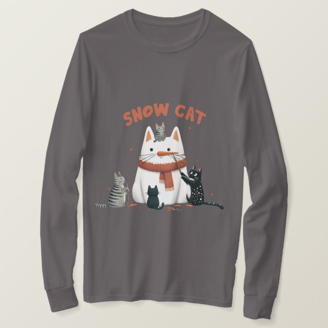 Mens Snow Cat T-Shirt (Design vorne)