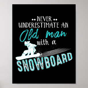Mens Snowboarden Gefallen Schönes Niedliches Snowb Poster