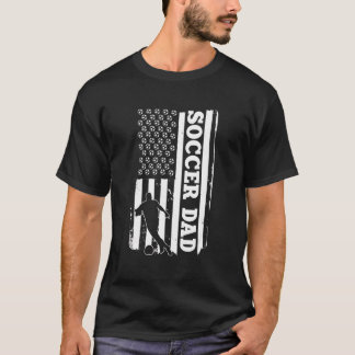Mens Soccer Vater Americasoccer Ball Flag Männer T-Shirt