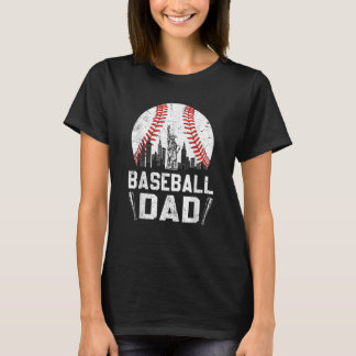 Mens Softball Baseball Vater Retro Vintager Ball F T-Shirt