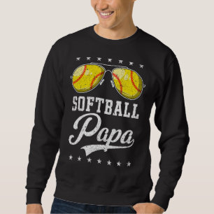 Mens Softball Papa Proud Opa von Softball Playe Sweatshirt