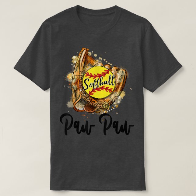 Mens Softball Paw  T-Shirt (Design vorne)