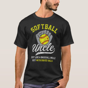 Mens Softball Uncle mit größeren Balls Proud Softw T-Shirt