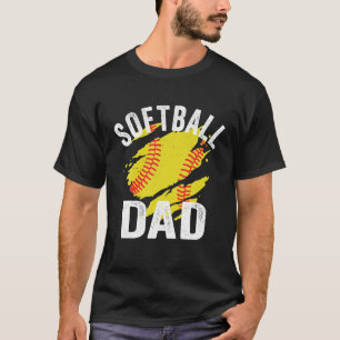 Mens Softball Vater Proud Vatertag Bestes Cool T-Shirt