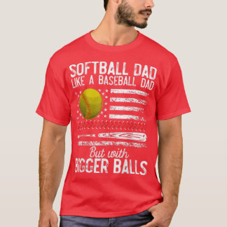 Mens Softball Vater wie ein Baseball-Vater Definit T-Shirt