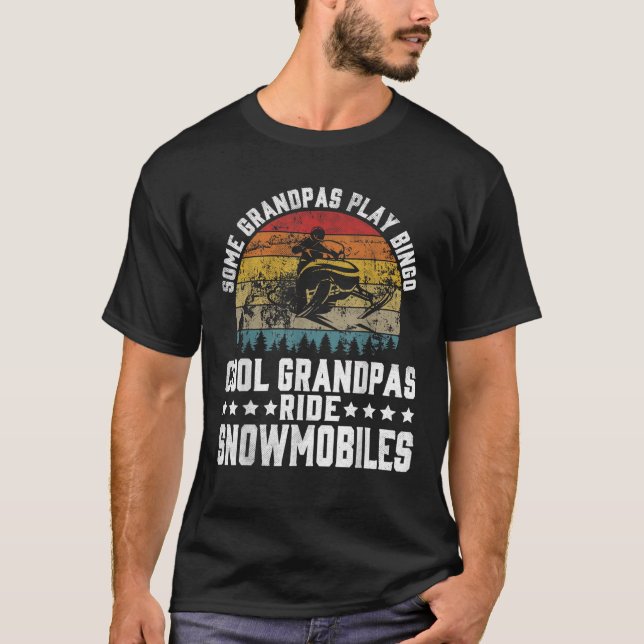 Mens Some Grandpas Play Bingo Cool Grandpas Ride S T-Shirt (Vorderseite)