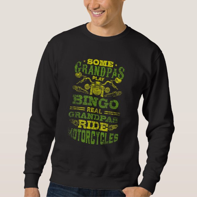 Mens some Grandpas Play Bingo Real Grandpas Ristor Sweatshirt (Vorderseite)