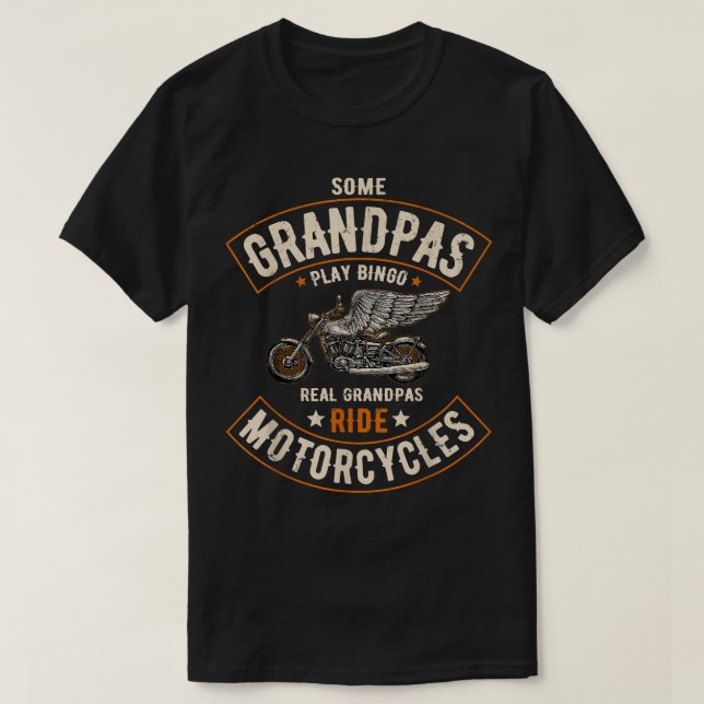 Mens some Grandpas Play Bingo Real Grandpas Ristor T-Shirt (Design vorne)