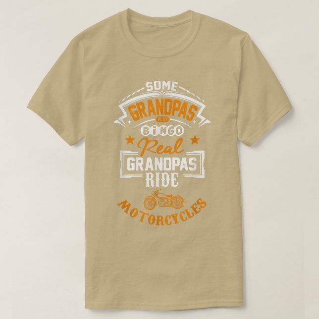 Mens some Grandpas Play Bingo Real Riad Motorrad T-Shirt (Design vorne)