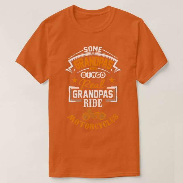 Mens some Grandpas Play Bingo Real Riad Motorrad T-Shirt (Design vorne)