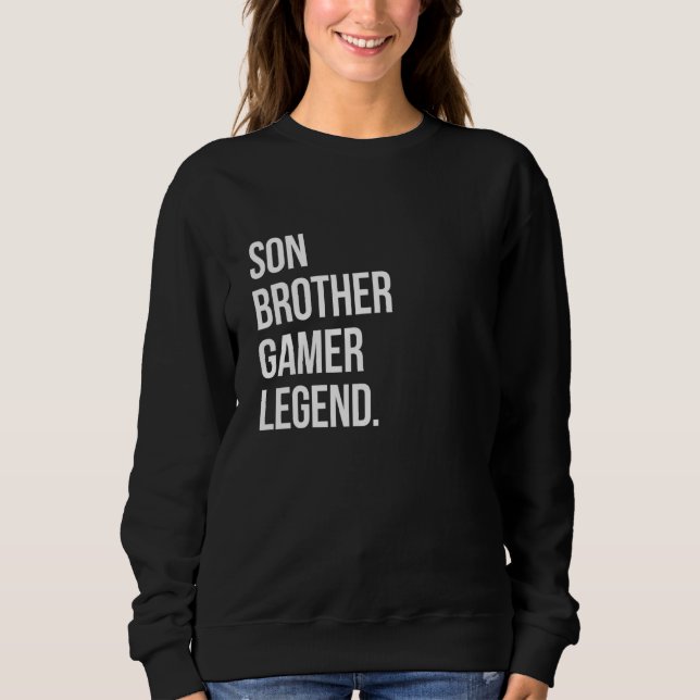 Mens Son Brother Gamer Legend Computer Game Vide Sweatshirt (Vorderseite)