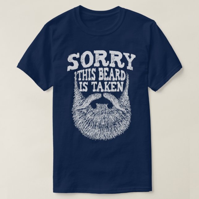Mens Sorry, sein Bart wird Bart Lover Gesichtszüch T-Shirt (Design vorne)
