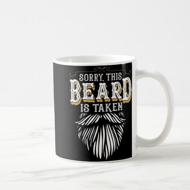 Mens Sorry This Beard Is Taken Country Retro Valen Kaffeetasse (Rechts)