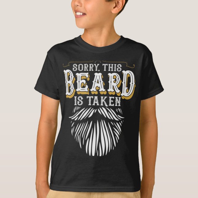 Mens Sorry This Beard Is Taken Country Retro Valen T-Shirt (Vorderseite)