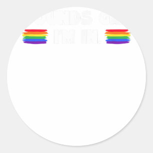Mens Sounds Gay I'm In Runder Aufkleber