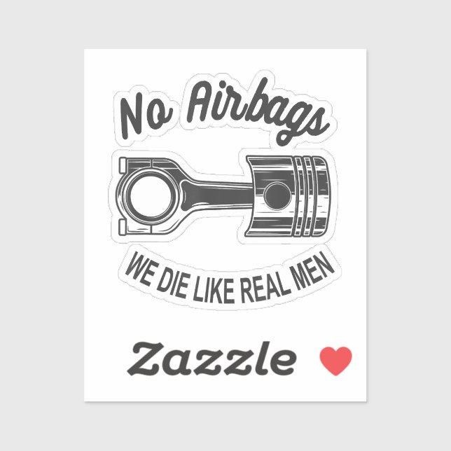 Mens Speed Racing Sportwagen Keine Airbags - Wir D Aufkleber (Blatt)