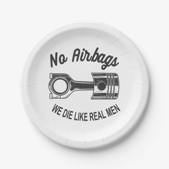 Mens Speed Racing Sportwagen Keine Airbags - Wir D Pappteller (Vorderseite)