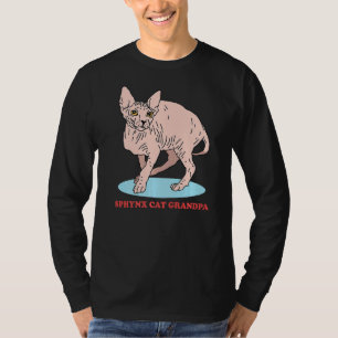 Mens Sphynx Kat Grandpa Haairless Katzenbesitzer S T-Shirt