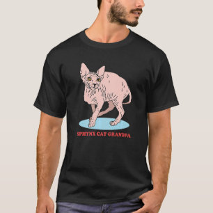 Mens Sphynx Kat Grandpa Haairless Katzenbesitzer S T-Shirt