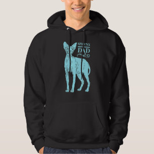 Mens Sphynx Vater Katzenklumpen Vater Sphinx Frisc Hoodie