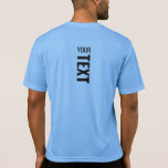 Mens Sport Active Back Print Carolina Blue T-Shirt<br><div class="desc">Fügen Sie Ihren Text hier Moderne Rückseite Print Template Mens Sport-Tek Mitbewerber Activ Verschleiß T - Shirt.</div>