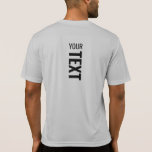 Mens Sport Back Side Print Template Moderne T-Shirt<br><div class="desc">Fügen Sie Ihren Text hier Moderne Rückseite Print Template Mens Sport-Tek Mitbewerber Activ Silver Gray T - Shirt.</div>