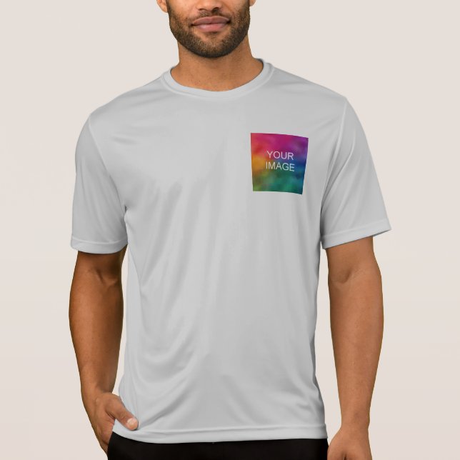 Mens Sport Moderne Silber doppelseitige Printwerbu T-Shirt (Vorderseite)