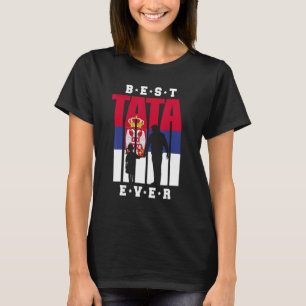 Mens Srbija Tata und Girl Serbia Flag serbischer V T-Shirt
