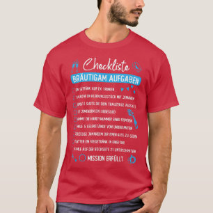 Mens Stag Party Checklist Aufgaben1670 T-Shirt