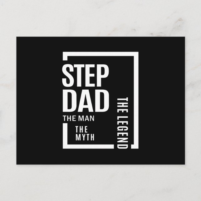 Mens Stepdad der Mann der Mythos der Legende Gesch Postkarte (Vorderseite)