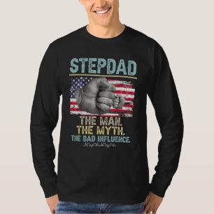 Mens Stepdad der Mann, der Mythos, der schlechte E T-Shirt