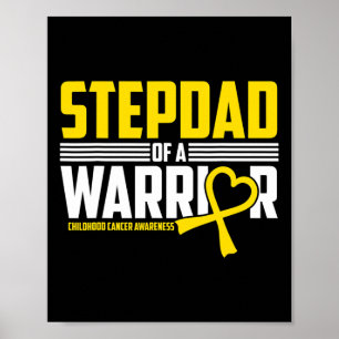 Mens Stepdad Kinder Krebs Bewusstsein Survivor R Poster