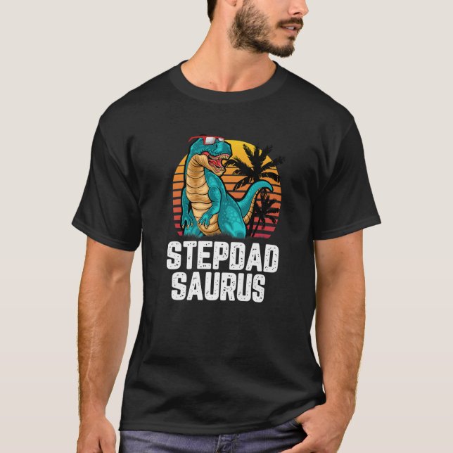 Mens Stepdad Saurus Dinosaur Funny Stepdadsaurus R T-Shirt (Vorderseite)