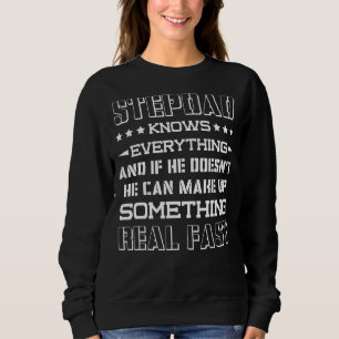 Mens Stepdad weiß alles Stepfather Vater Fi Sweatshirt