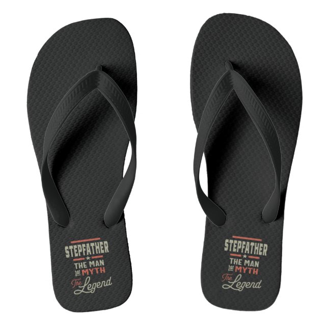 Mens Stepfather Der Mensch Der Mythos der Legende Flip Flops (Fußbett)
